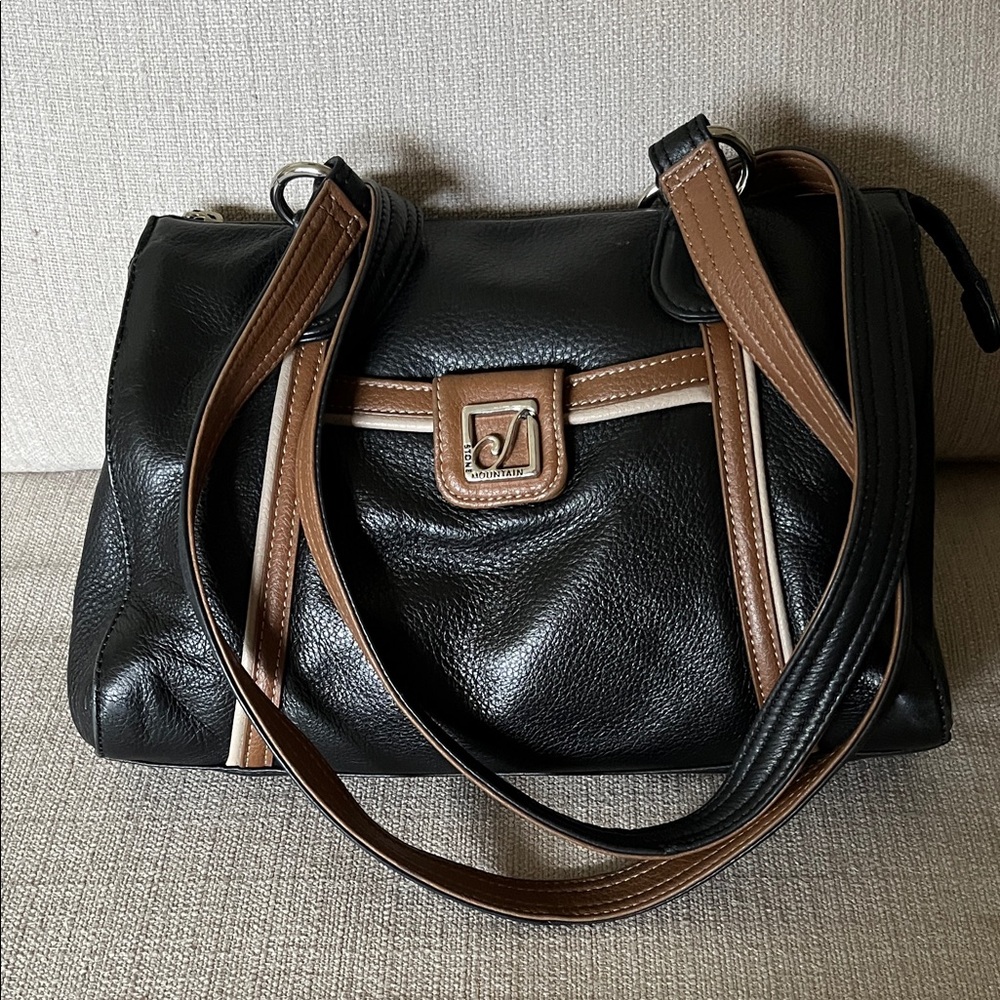 Stone Mountain Black and Brown Shoulder Bag